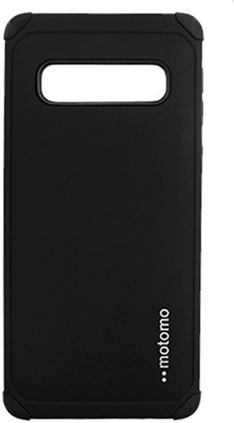 Motomo Tough Armor Umschlag Rückseite Silikon Schwarz (Galaxy S10+)