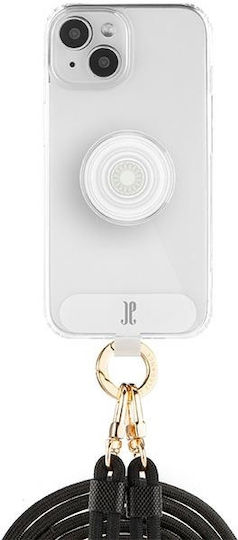 Just Elegance Popgrip Back Cover Silicone / Plastic with Strap Transparent (iPhone 15)