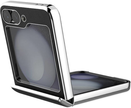 Nillkin Camshield Back Cover Piele artificială 0.8mm Negru (Galaxy Z Flip6)