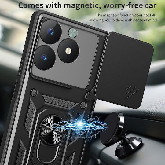 Techsuit Camshield Задна корица Пластмаса / Силикон Син (Realme C63)