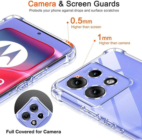 Techsuit Shockproof Clear Back Cover Silicone Transparent (Motorola Edge 50 Neo / Edge 60 Neo)