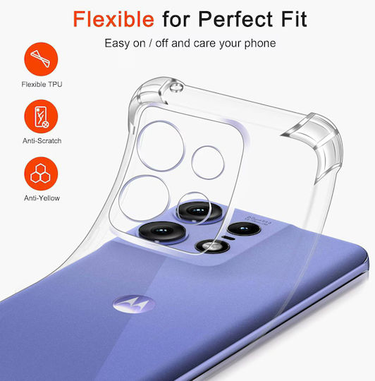 Techsuit Shockproof Clear Back Cover Silicone Transparent (Motorola Edge 50 Neo / Edge 60 Neo)