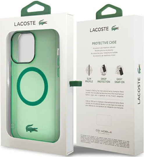 Lacoste Back Cover Πλαστικό Πράσινο (iPhone 15 Pro Max)