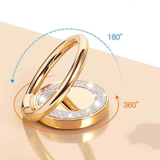Tech-Protect Magnetic Ring Holder Mobile Glitter Gold