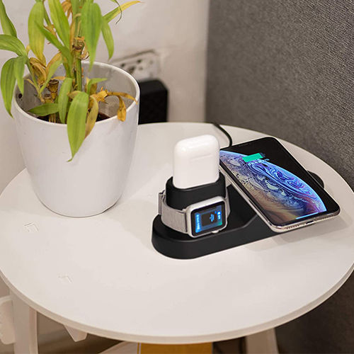 USB / Wireless Charging Pad (Qi) Μαύρο (Blaulock W3)