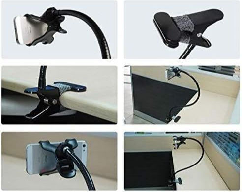 Metallic Desk Stand for Mobile in Purple color