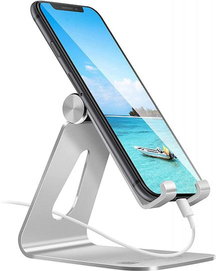 Techly Ismart-stand4 Βάση Γραφείου για Κινητό σε Ασημί χρώμα