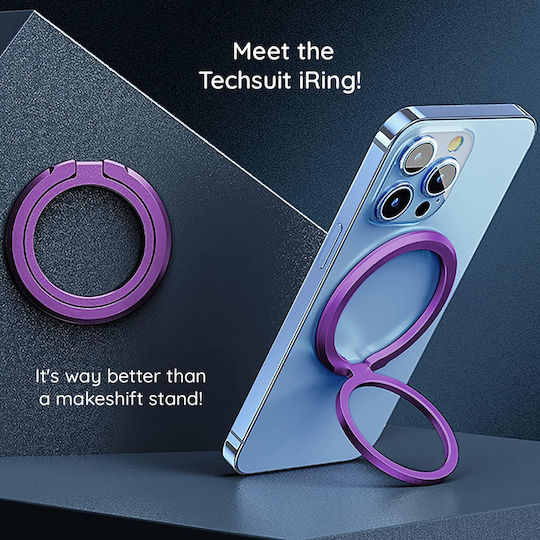 Inel pentru telefon Techsuit Magsafe Mpr3, formă rotundă, din aliaj de aluminiu, 3m, verde închis