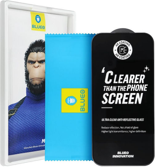 Blueo Mr Monkey 5D Tempered Glass Black (iPhone 16 Pro)