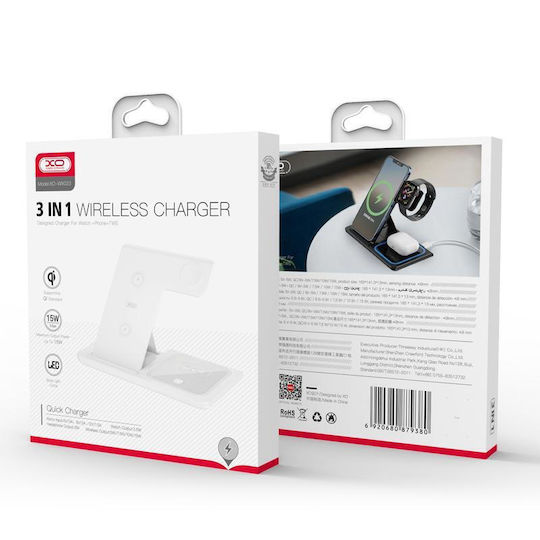XO Wireless Charger (Qi Pad) 15W Whites (WX023)