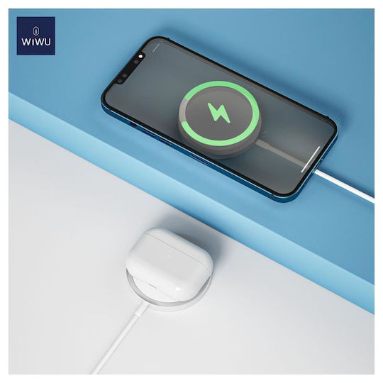 Wiwu Ασύρματος Φορτιστής (Qi Pad) 15W Ασημί (Wi-W009)