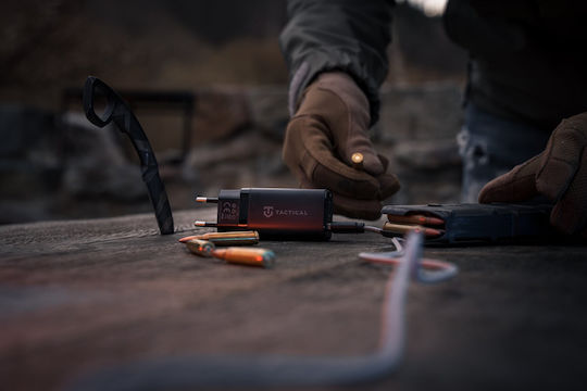 Tactical Φορτιστής Χωρίς Καλώδιο GaN με Θύρα USB-A και 2 Θύρες USB-C 65W Power Delivery / Quick Charge 3.0 Μαύρος (FlashBang)