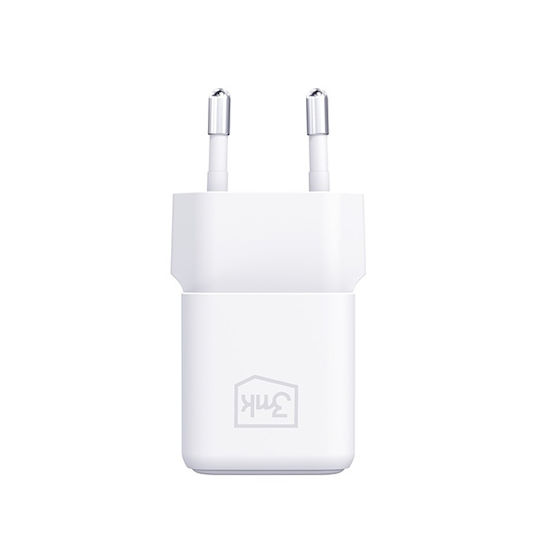 3MK Φορτιστής GaN με Θύρα USB-C και Καλώδιο USB-C - USB-C 25W Power Delivery Λευκός (Hyper)