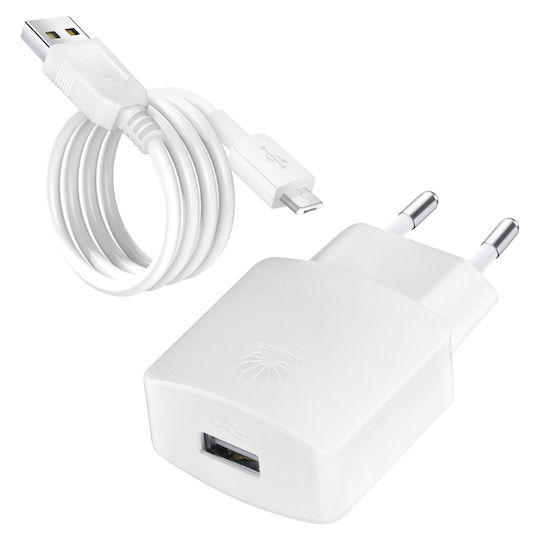 Huawei Handyladegerät und Kabel Micro-USB Weiß (HW-050100E2W)