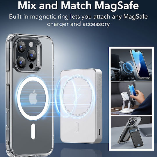 ESR Classic Hybrid Halolock Umschlag Rückseite Kunststoff / Silikon Frosted Clear (iPhone 17 Pro Max / iPhone 17 Pro / iPhone 16 Pro Max)