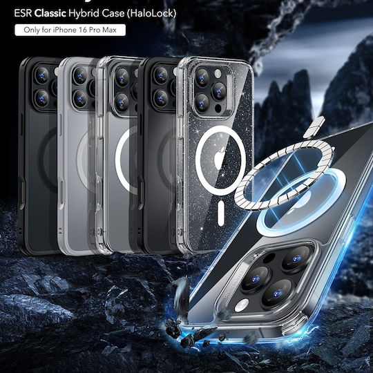 ESR Classic Hybrid Halolock Umschlag Rückseite Kunststoff / Silikon Frosted Clear (iPhone 17 Pro Max / iPhone 17 Pro / iPhone 16 Pro Max)