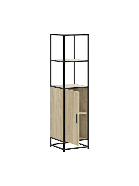 Cabinet Storage Made of Metal & Wood L35.5xW35xH139cm