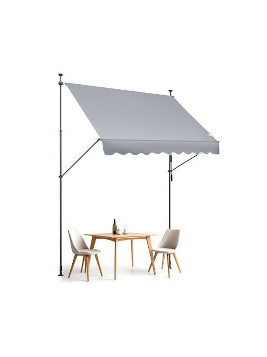 Vevor Τέντα Βεράντας Γκρι 2.5x1.2m