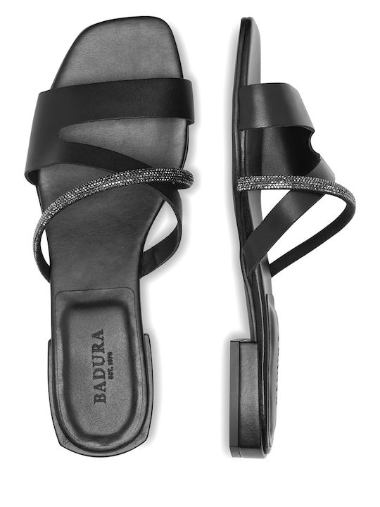 Flache Sandalen für Damen in Schwarz Farbe