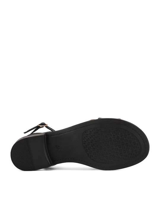 Women's Flat Sandals in Black Color