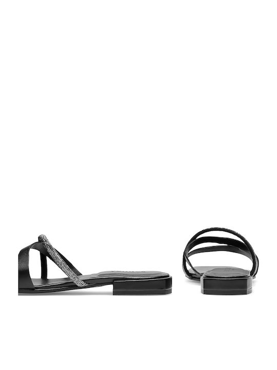 Flache Sandalen für Damen in Schwarz Farbe