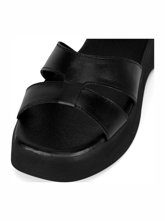 Women's Flat Sandals in Black Color