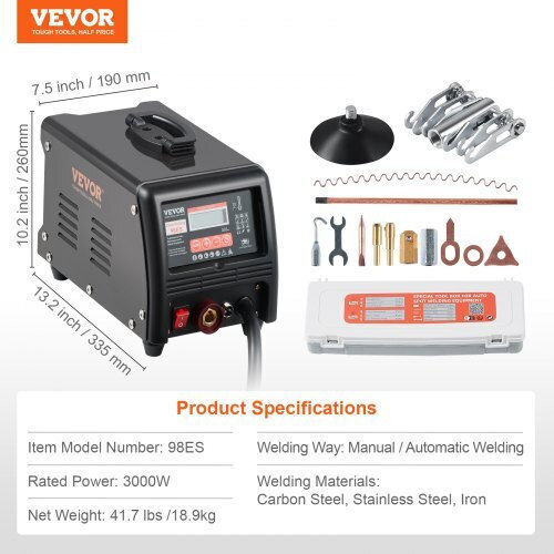 Vevor 3kw Dent Repair Kit Spot Welding 9 Functions Lzhjftszdsd3dv3w9v2