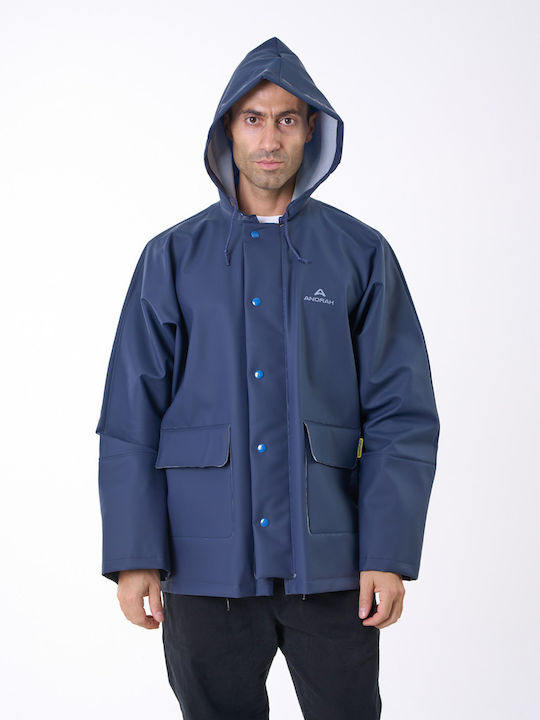 Geacă Anorak Impermeabilă Strutter Flex Lungă-Albastră
