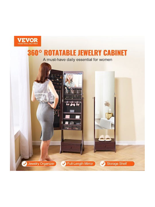Vevor Καθρέπτης με Καφέ Ξύλινο Πλαίσιο 157x41cm