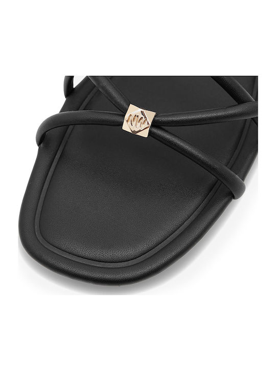 Women's Flat Sandals in Black Color