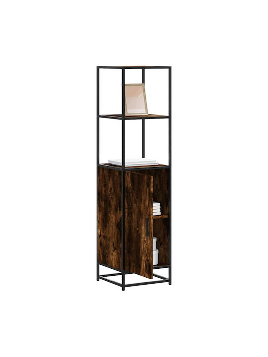 Cabinet Storage Made of Metal & Wood Smoky Oak L35.5xW35xH139cm