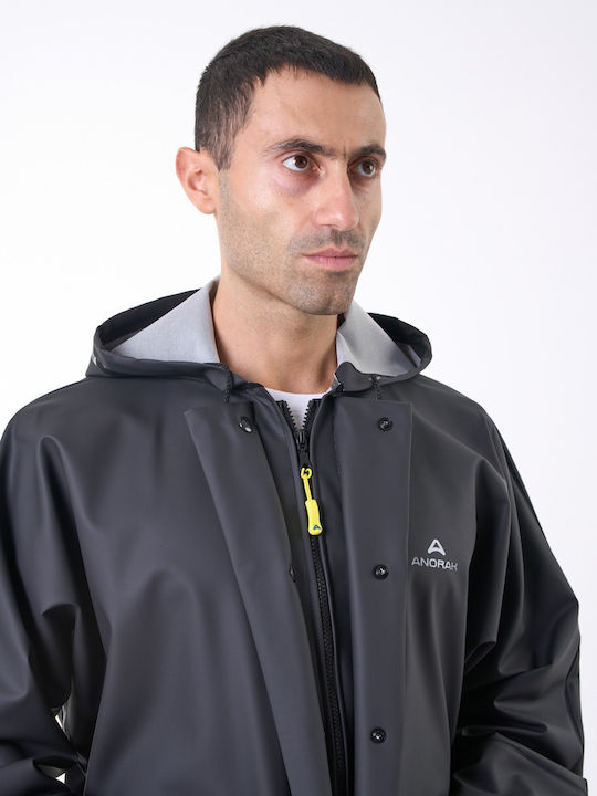 Anorak Αδιάβροχο Σακάκι Strutter Flex Long-μαύρο