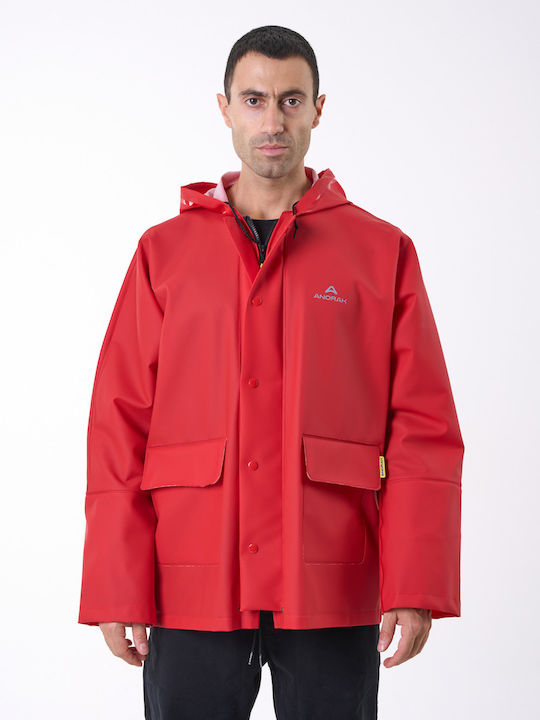Anorak Αδιάβροχο Σακάκι Strutter Flex Long-κόκκινο