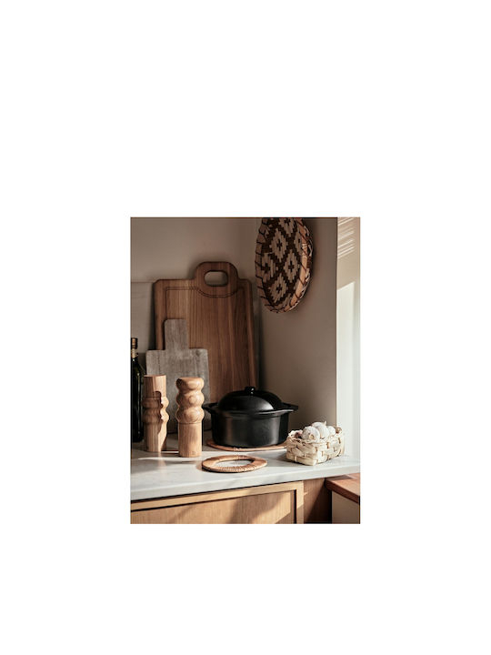 Broste Copenhagen Set of Decorative Baskets Bamboo Brown 36x36x6cm 2pcs