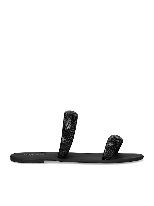 Flache Sandalen für Damen in Schwarz Farbe