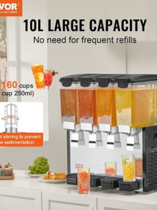 Vevor Διανεμητής Κρύων Ροφημάτων 4x10lt