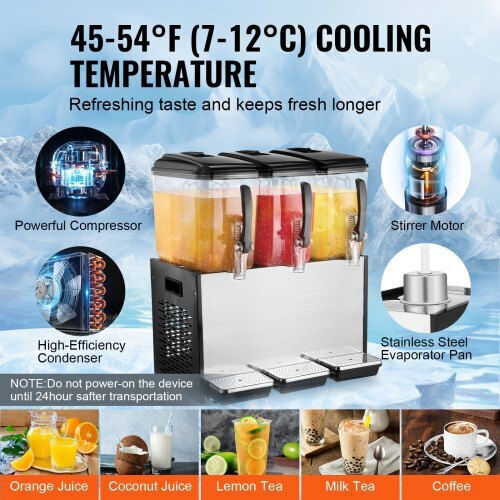 Vevor Троен Диспенсър Cold 3x12лт
