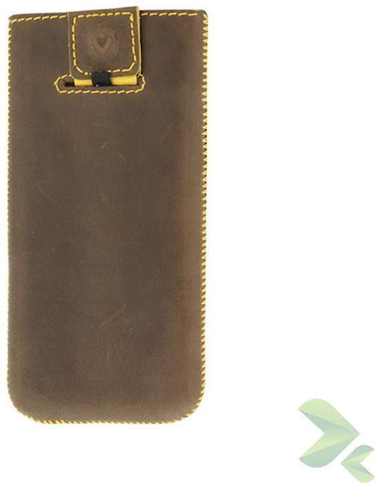 Valenta Umschlag Rückseite Leder Braun (Galaxy S5)