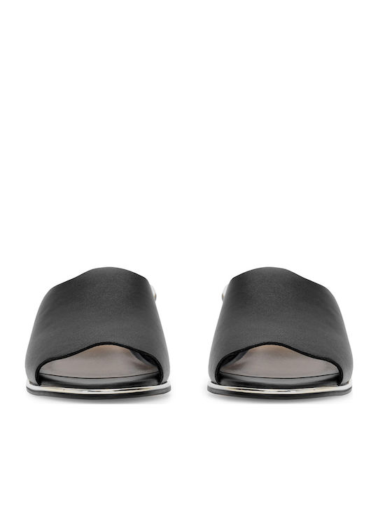 Mules mit Chunky Absatz in Schwarz Farbe