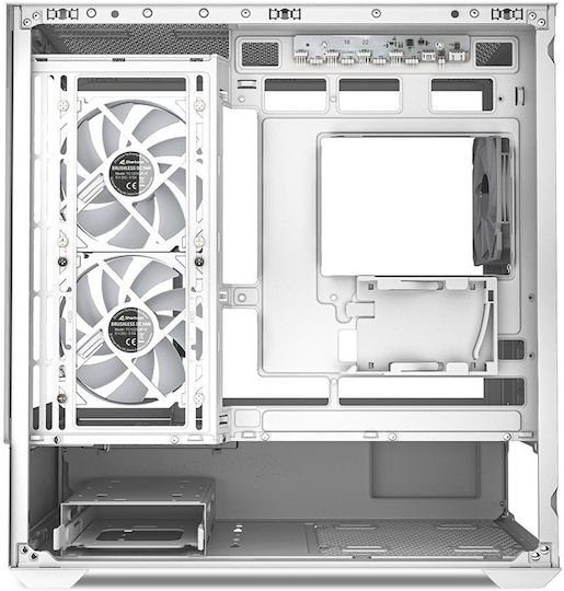 Sharkoon MK6 RGB Gaming Micro Tower Κουτί Υπολογιστή με Πλαϊνό Παράθυρο Λευκό