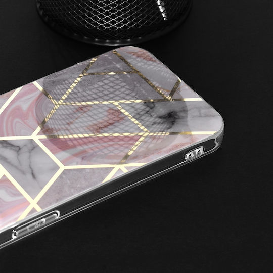 Techsuit Marble Back Cover Pink (iPhone 16 Pro Max)