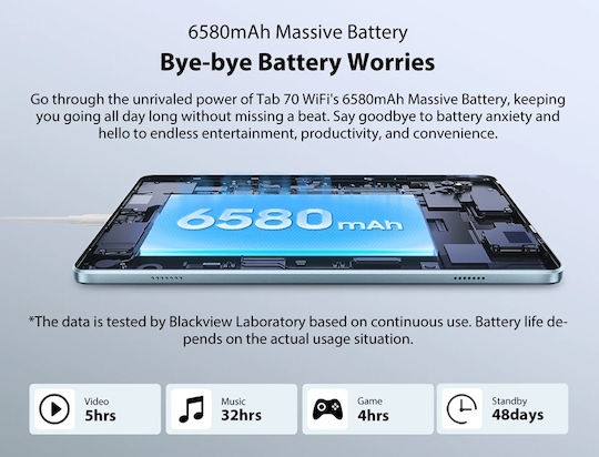 BlackView Tab 70 10.1Inci (4GB/64GB) Twilight Blue