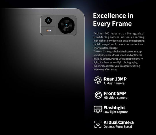 Teclast T60 4G 12" Tablet (8GB/256GB) Γκρι