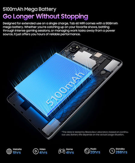 BlackView Tab 60 WiFi 10.1" (4GB/128GB) Slate Grey