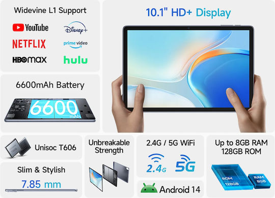 Ulefone W10 10.1" Tablet (4GB/128GB) Space Grey