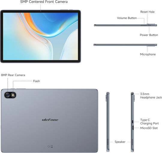 Ulefone W10 10.1" Tablet (4GB/128GB) Space Grey