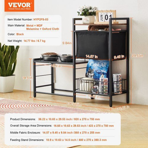 Sertar de depozitare din lemn, metal și material textil L92xW27xH75buc