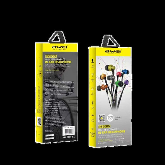 Awei ES900i In-ear Handsfree Ακουστικά με Βύσμα 3.5mm Μαύρο