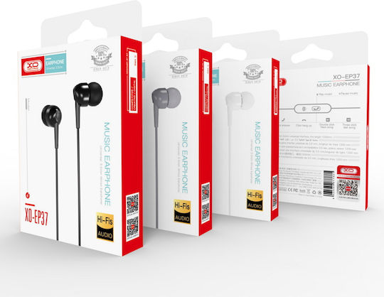 XO Ep37 In-ear Handsfree Headphones with Connector 3.5mm White