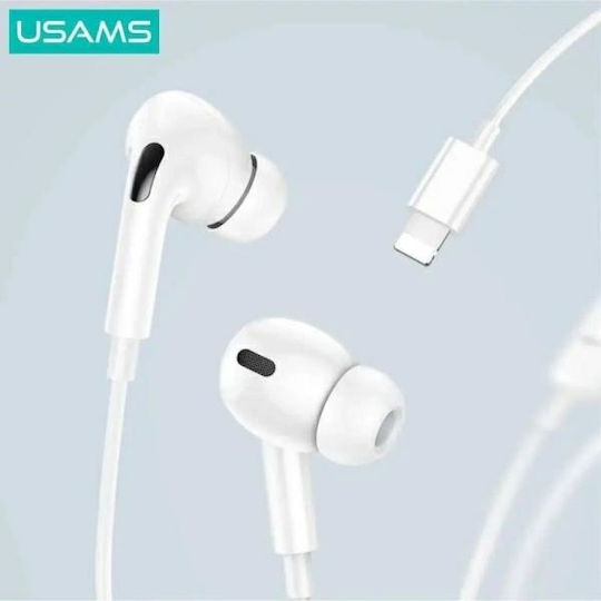 Usams SJ621MHS01 In-Ear Freisprecheinrichtung Kopfhörer mit Stecker Blitzschlag Weiß